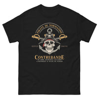 Thumbnail for T-shirt Normandie noir - Contrebande de cidre et camembert