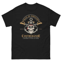 Thumbnail for T-shirt Normandie noir - Contrebande de cidre et camembert
