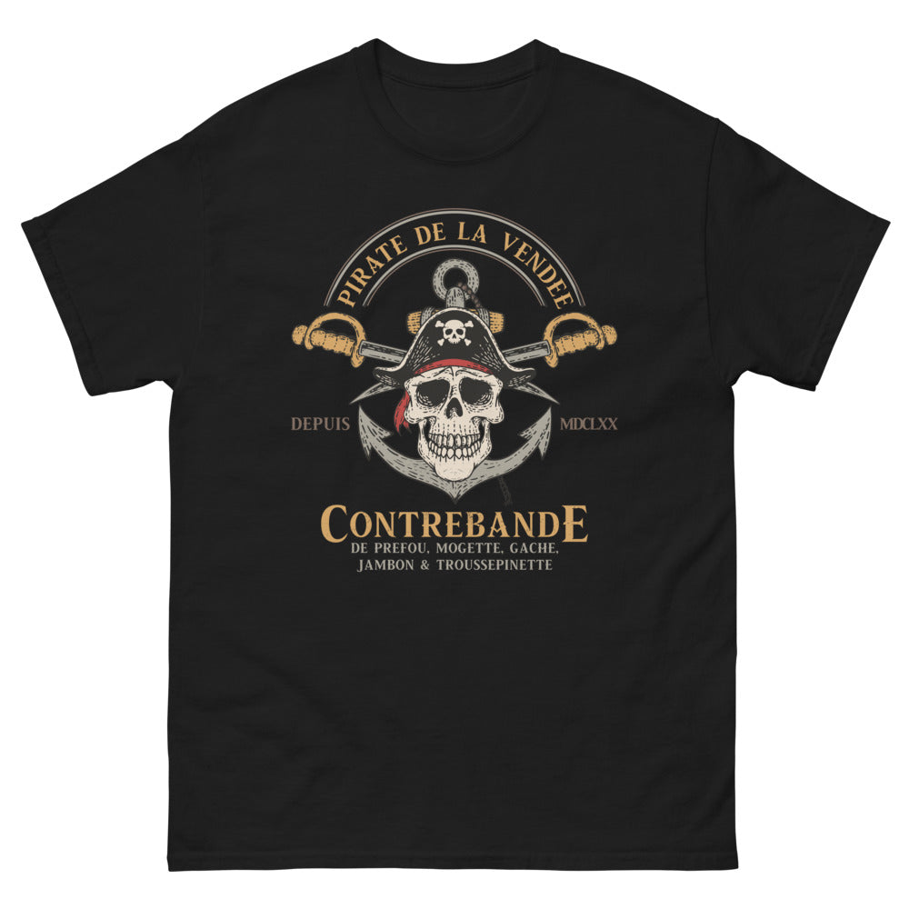 T-shirt Vendée noir - Contrebande gourmande humoristique