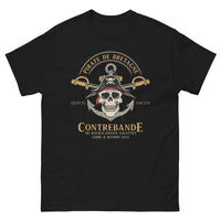 Thumbnail for T-shirt Bretagne noir - Pirate et Kouign-Amann humoristique