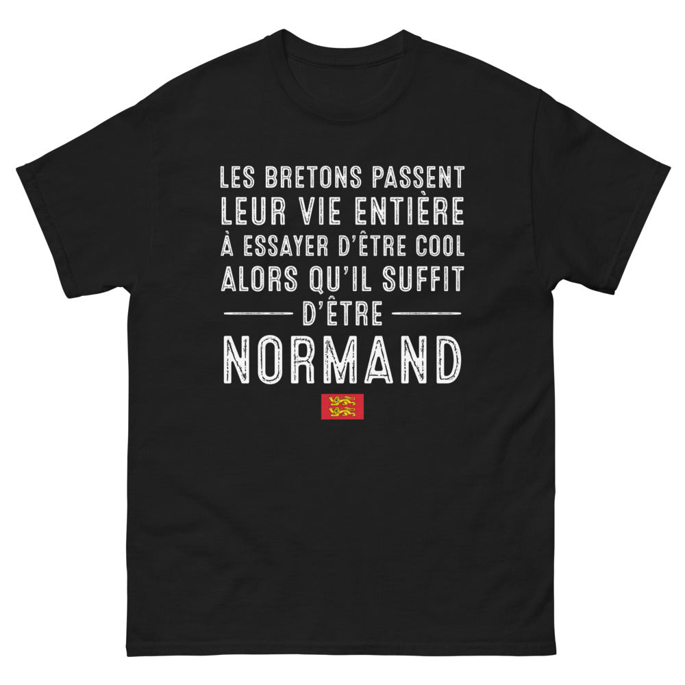T-shirt Normand noir - Les Bretons passent leur vie entière