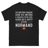 Thumbnail for T-shirt Normand noir - Les Bretons passent leur vie entière
