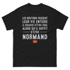 T-shirt Normand noir - Les Bretons passent leur vie entière