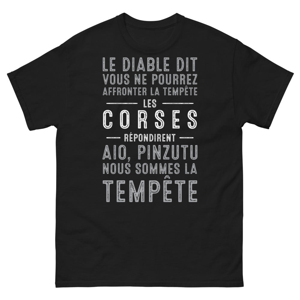 T-shirt Corse noir - Les Corses et la Tempête