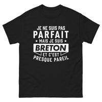 Thumbnail for T-shirt Bretagne noir - Je ne suis pas parfait, mais je suis Breton