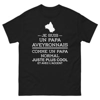 Thumbnail for T-shirt Aveyron noir - Je suis un papa aveyronnais cool