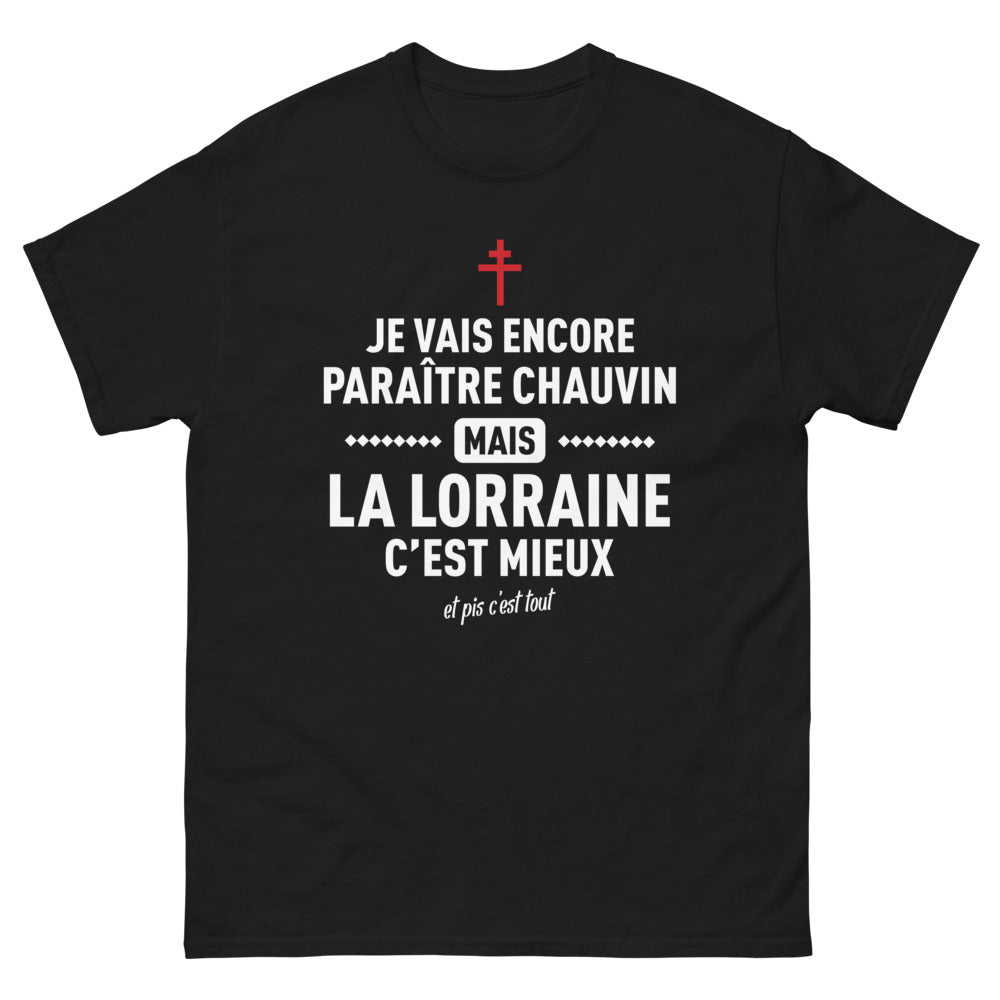 T-shirt Lorraine noir - Lorraine, c'est mieux et pis c'est tout