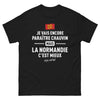 T-shirt Normandie noir - Chauvin et Fier de l'Être !