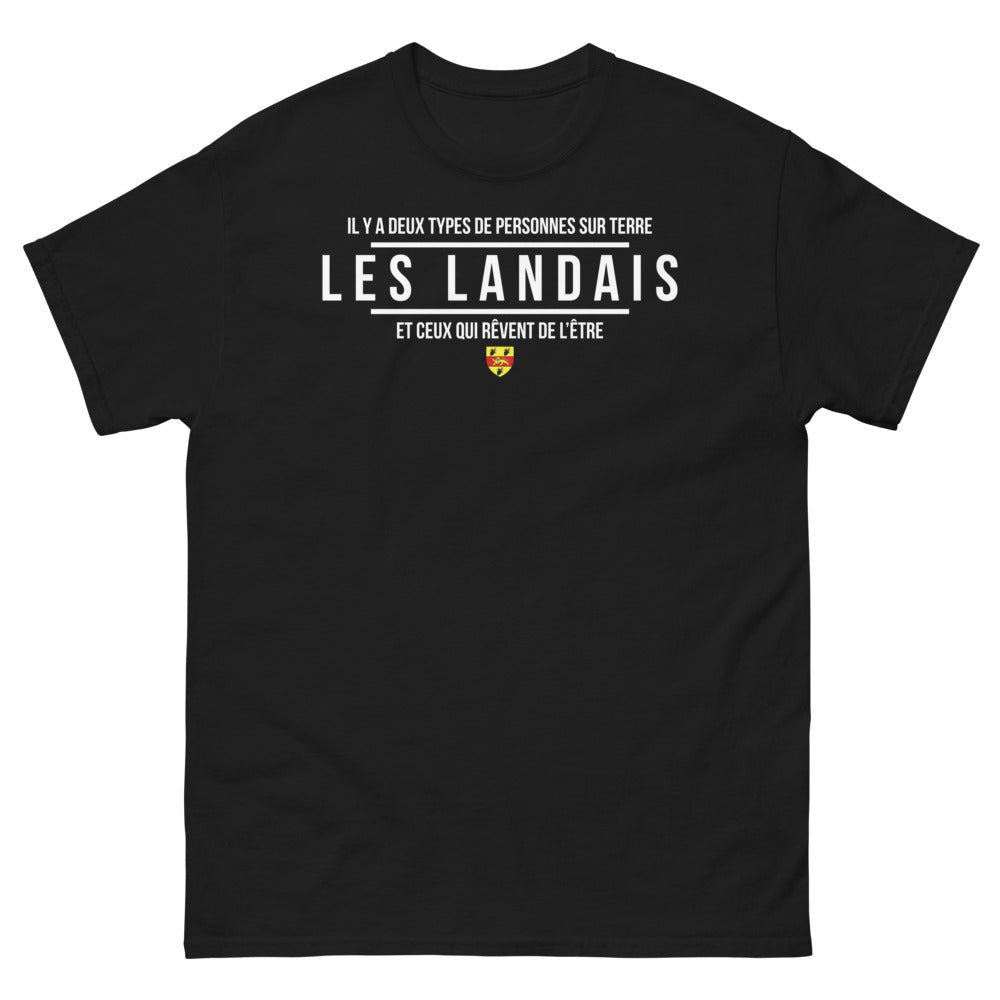 T-shirt Landais noir - Deux types de personnes sur Terre