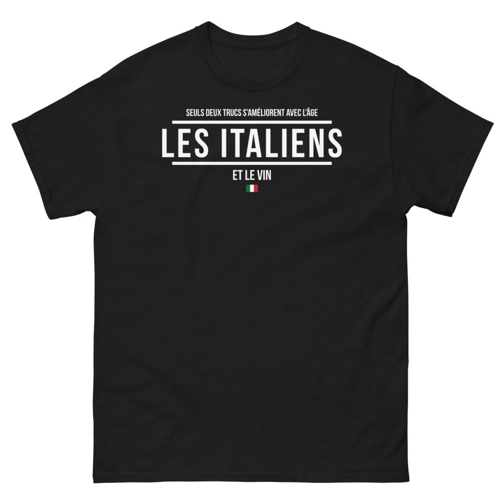 T-shirt Italie noir - Seuls deux trucs s'améliorent avec l'âge