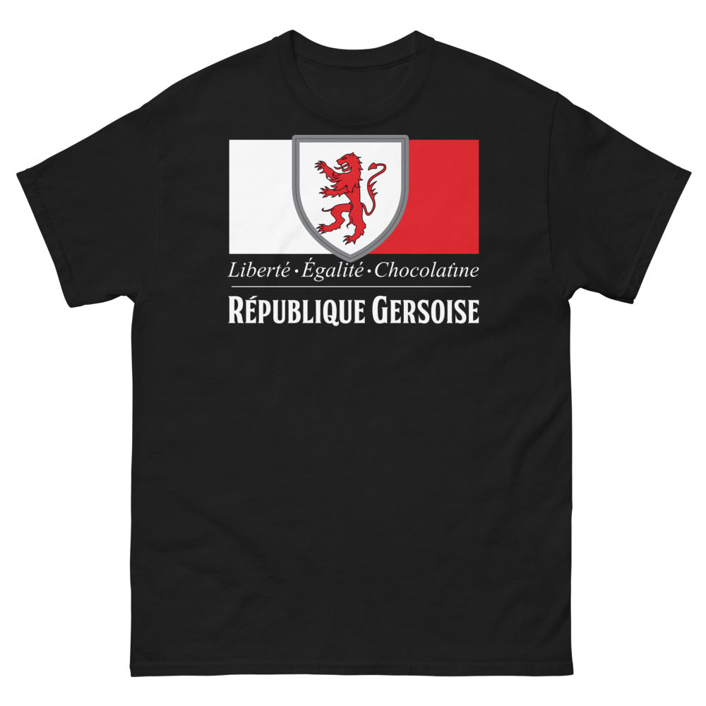 T-shirt Gersois noir - Liberté, Égalité, Chocolatine