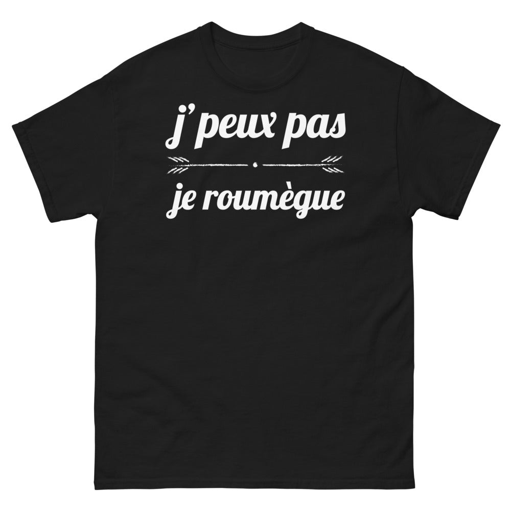 T-shirt Occitan noir - Je Peux Pas, Je Roumegue