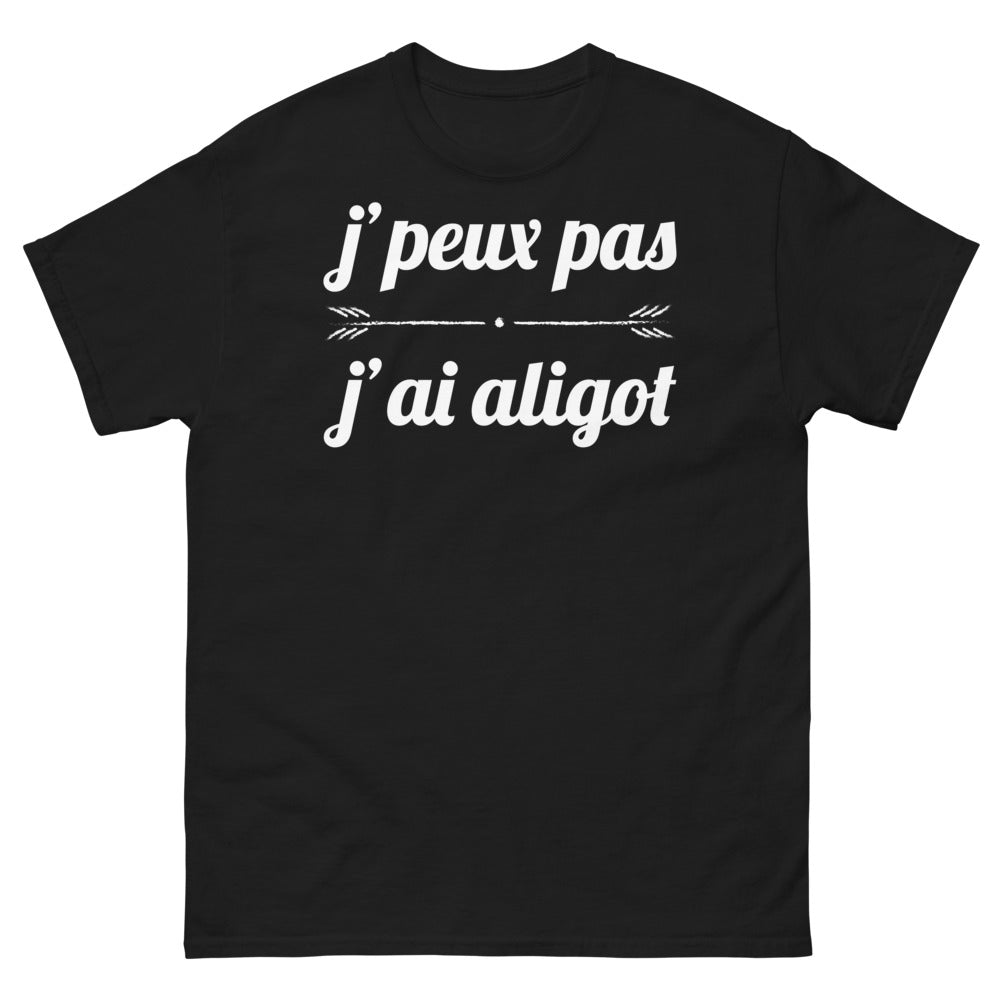 T-shirt Aveyron noir - Je peux pas, j'ai aligot