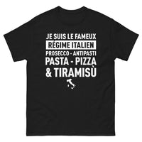 Thumbnail for T-shirt Italie noir - Célébrez le régime italien avec humour