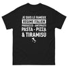 T-shirt Italie noir - Célébrez le régime italien avec humour