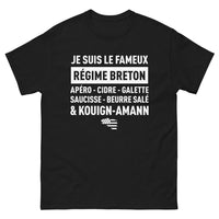 Thumbnail for T-shirt Bretagne noir - Je suis le fameux régime breton