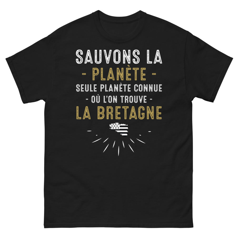 T-shirt Bretagne noir - Sauvons la Bretagne avec du chouchen