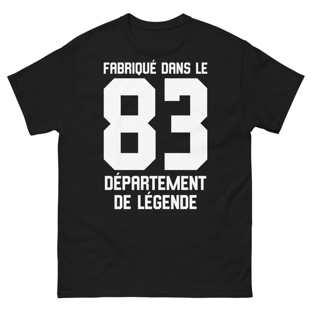 T-shirt Var noir - Fier d'être du 83