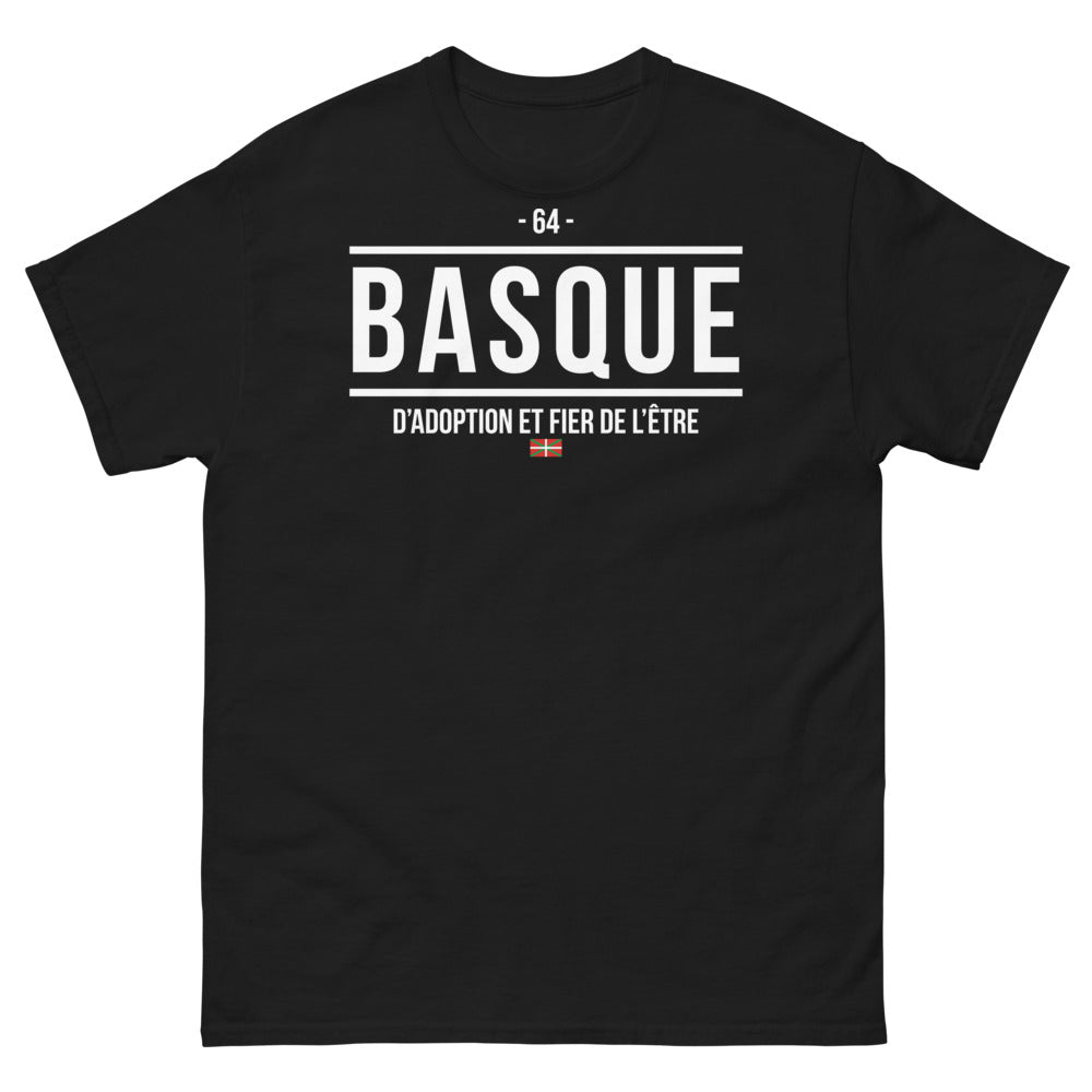 T-shirt Basque noir - Basque d'adoption et fier de l'être