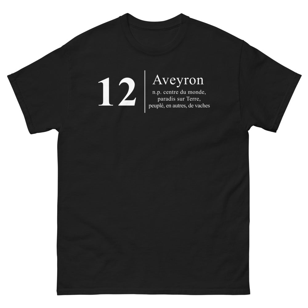 T-shirt Aveyron noir - Le Paradis des Vaches