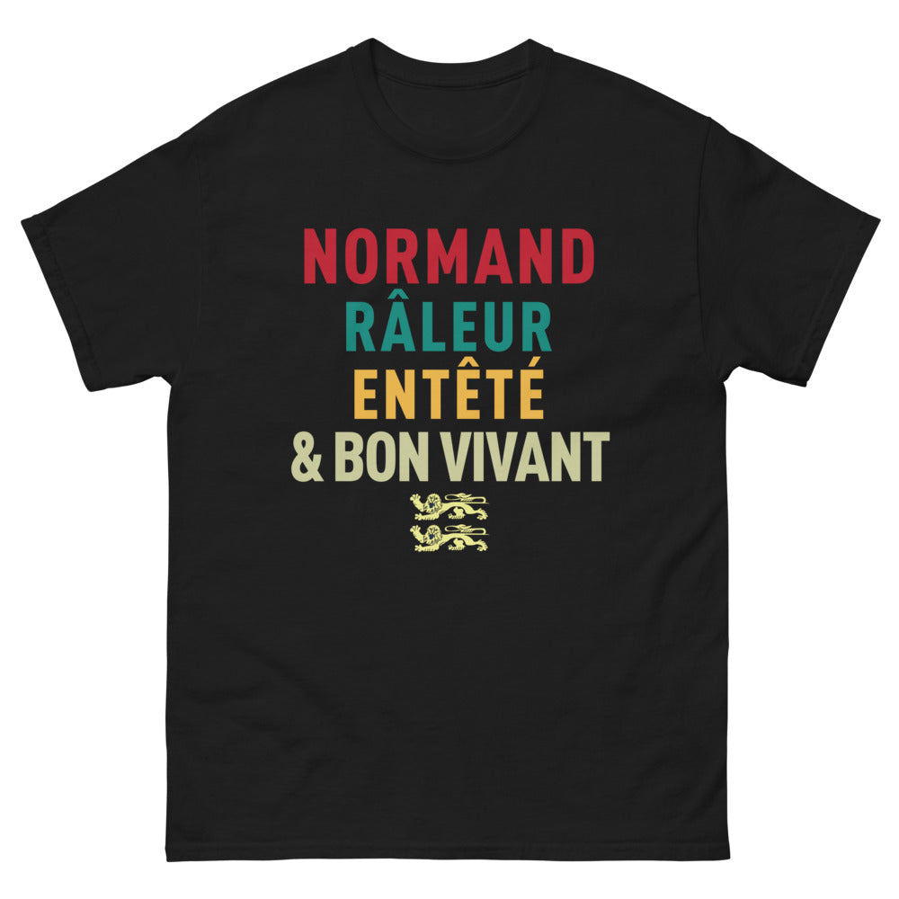 T-shirt Normand noir - Râleur et bon vivant