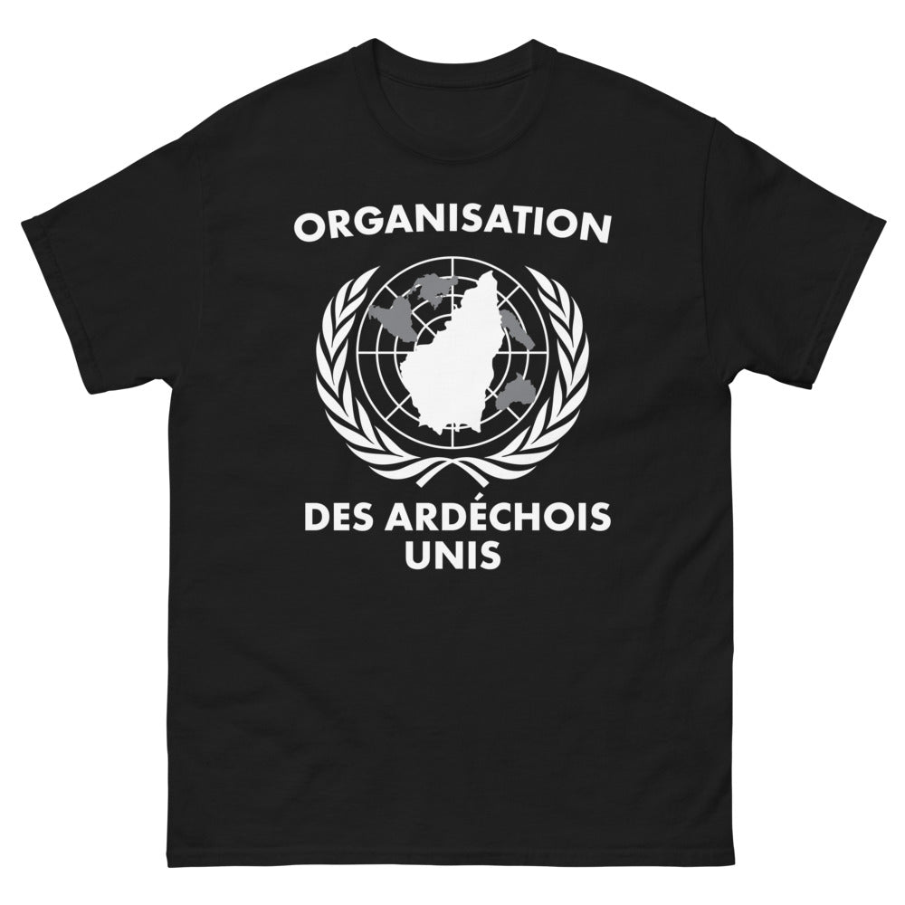 T-shirt Ardèche noir - Design sombre et esprit solidaire