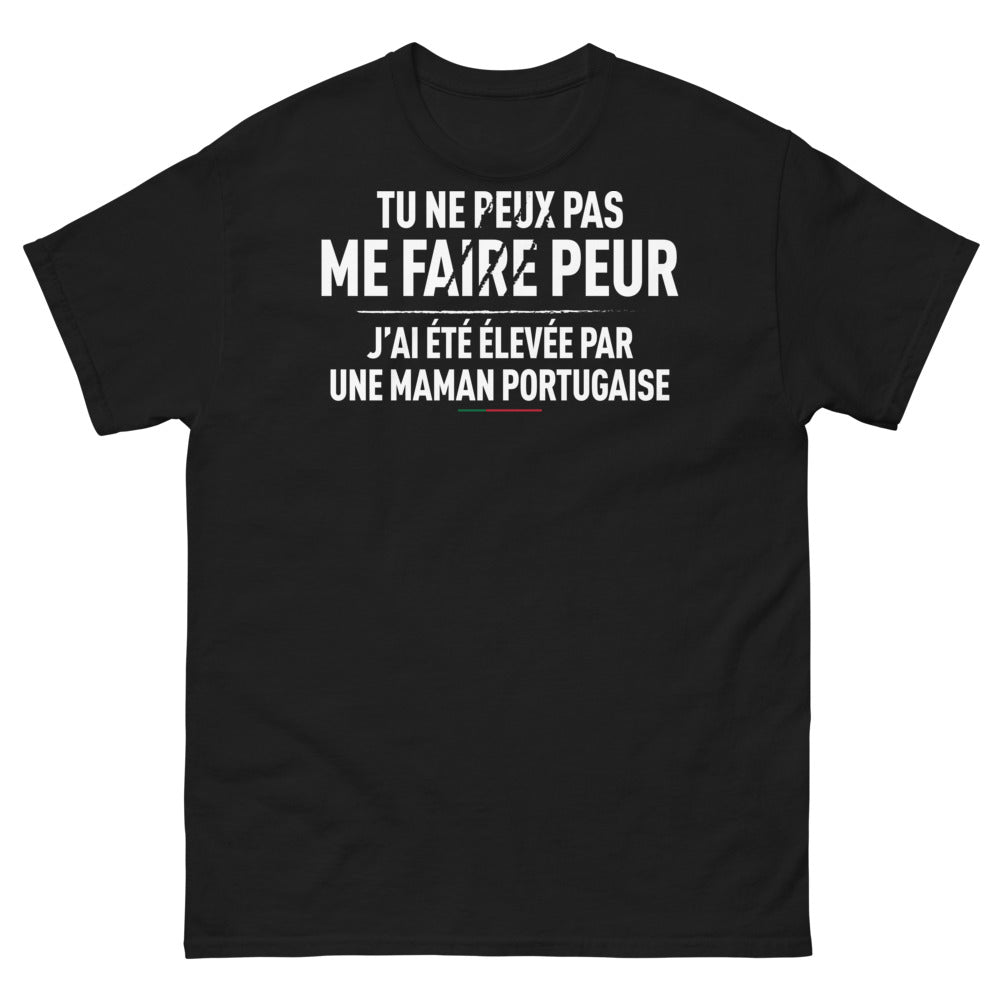T-shirt Portugal noir - Pas peur, maman portugaise