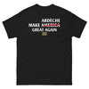 T-shirt Ardèche noir - Make America Great Again