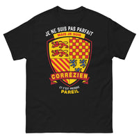 Thumbnail for T-shirt Corrèze noir - Je ne suis pas parfait, mais je suis Corrézien