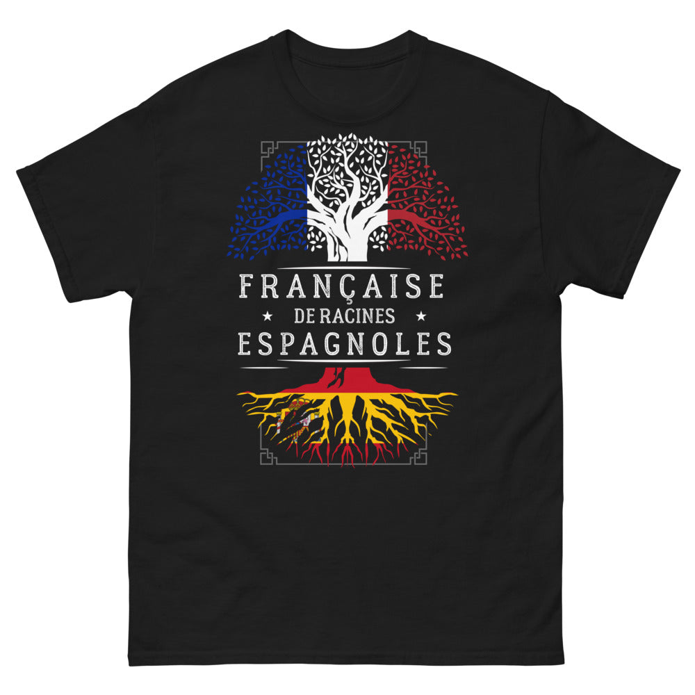T-shirt Espagne noir - Fierté des racines culturelles face