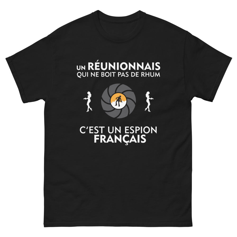 T-shirt Réunionnais noir - Un espion français ?