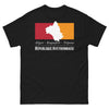 T-shirt Aveyron noir - hommage à l'aligot et roquefort