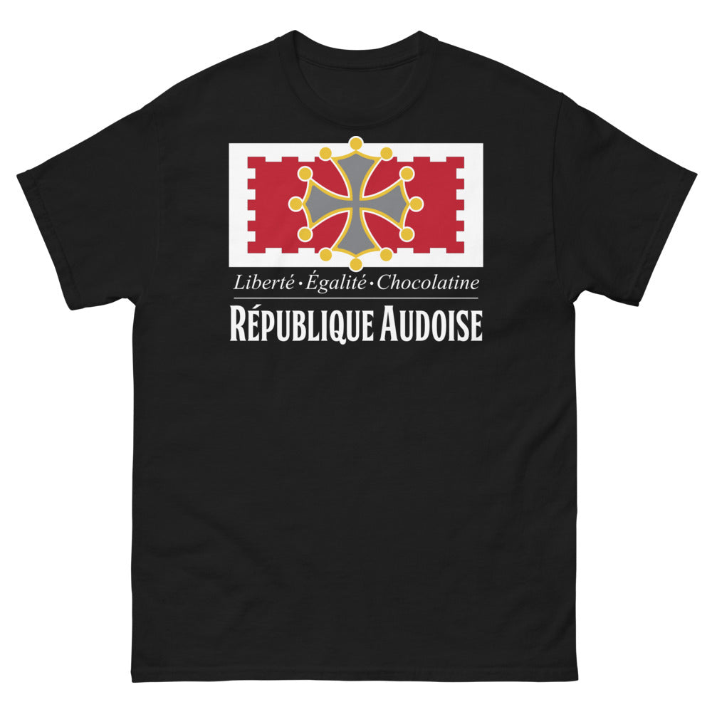 T-shirt Aude noir - Liberté, Égalité, Chocolatine