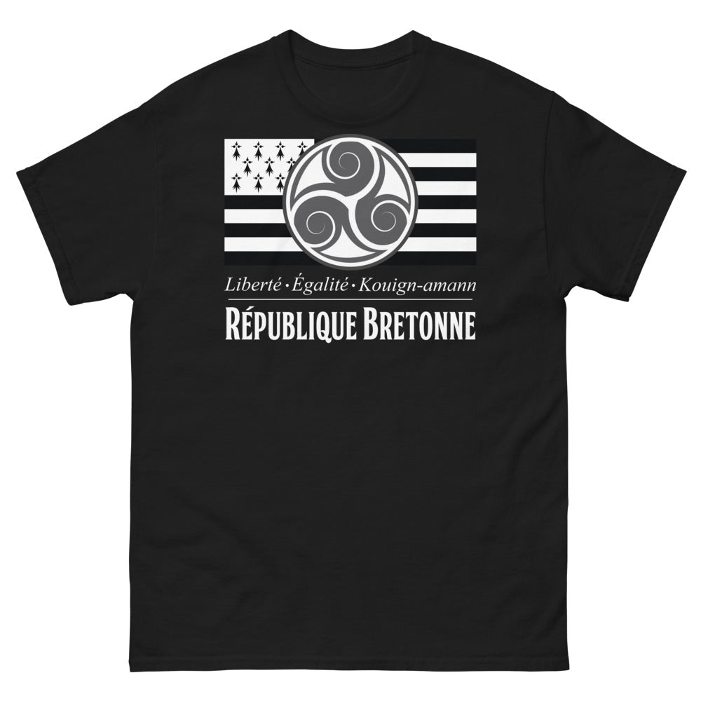 T-shirt Bretagne noir - Liberté Égalité Kouign Amann