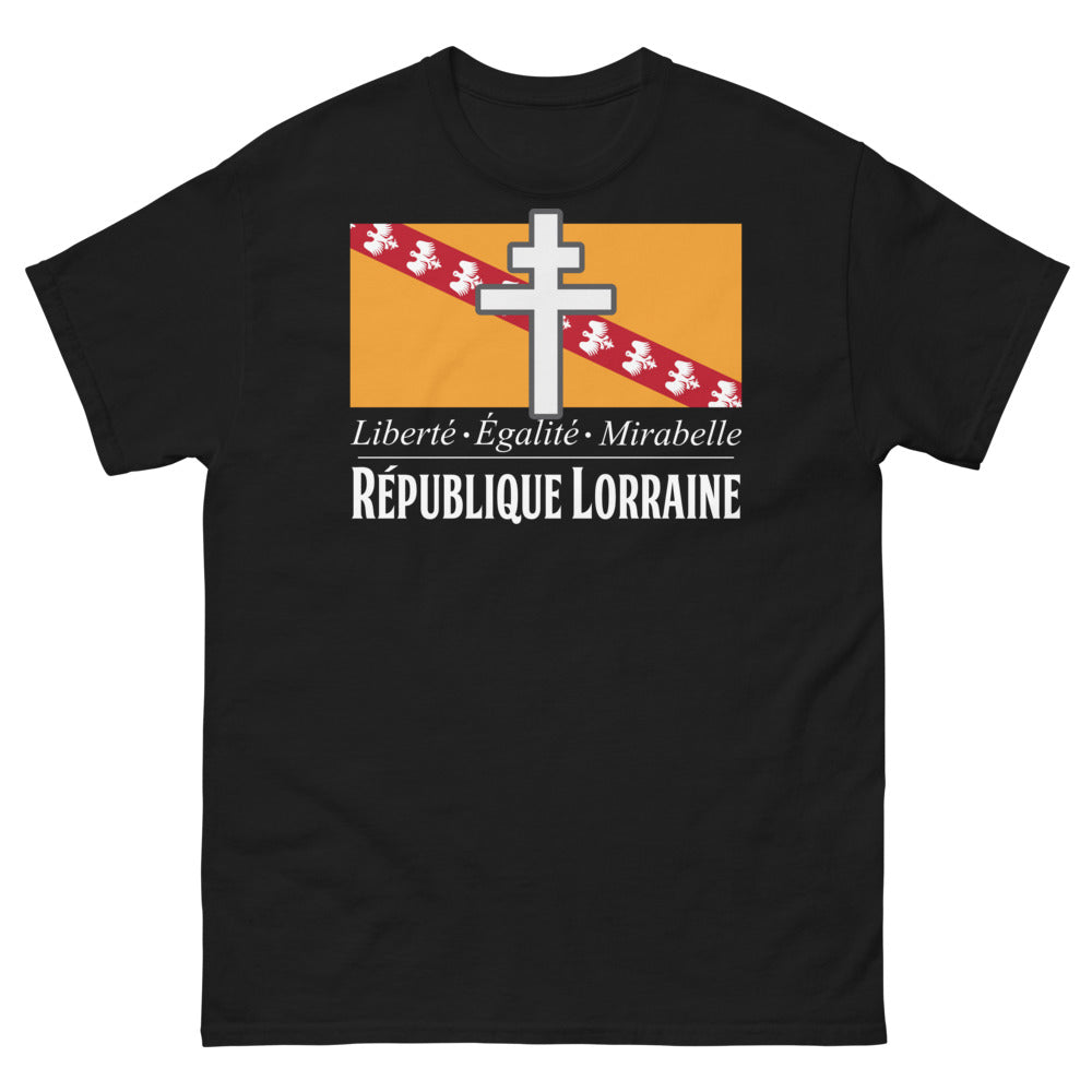 T-shirt Lorraine noir - Liberté, Égalité, Mirabelle