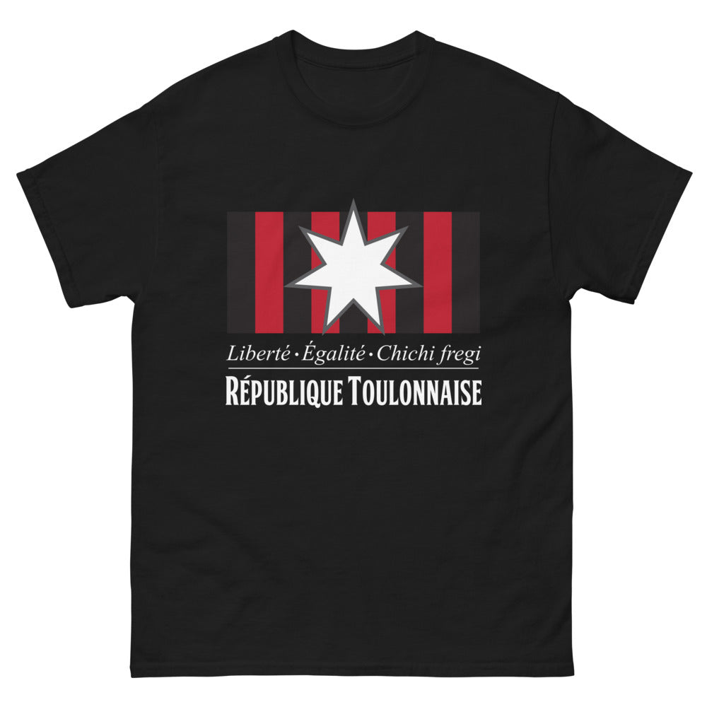 T-shirt République Toulonnaise noir - Liberté, Égalité, Chichi Frégi
