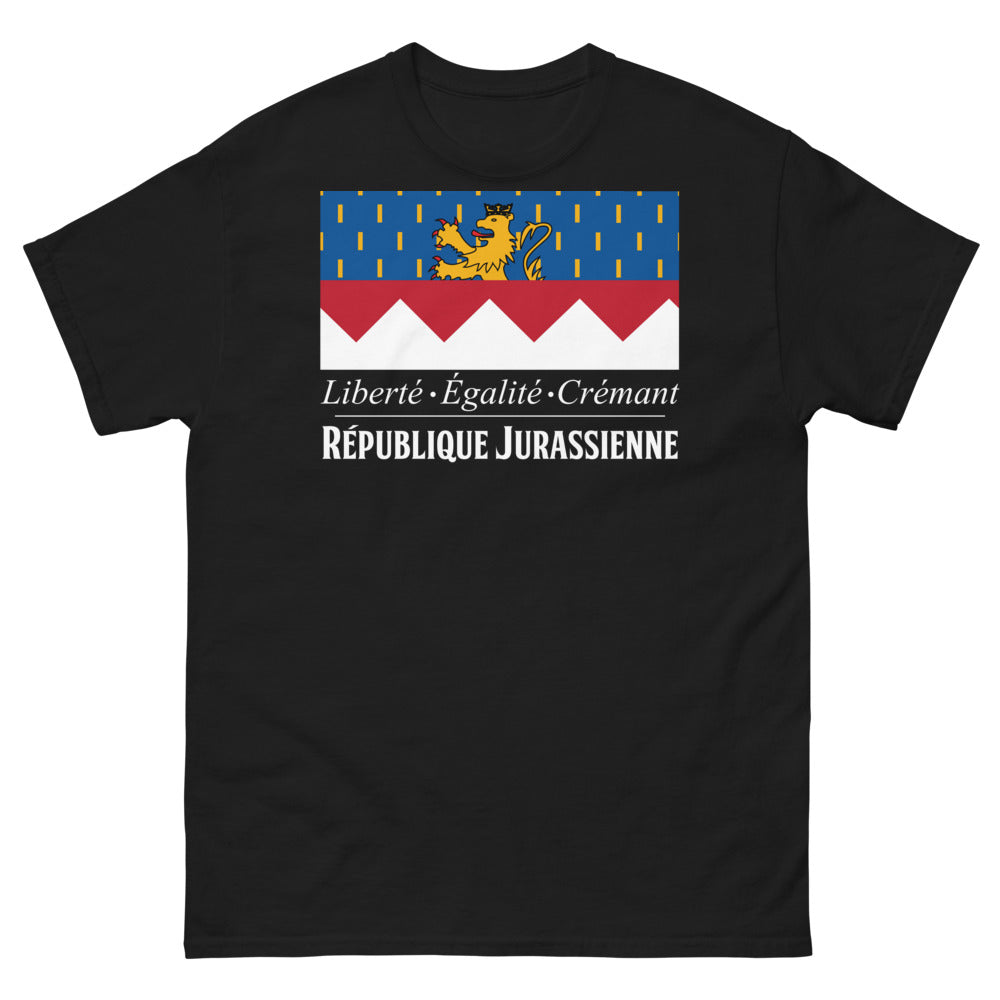 T-shirt République Jurassienne noir - Liberté Égalité Crémant