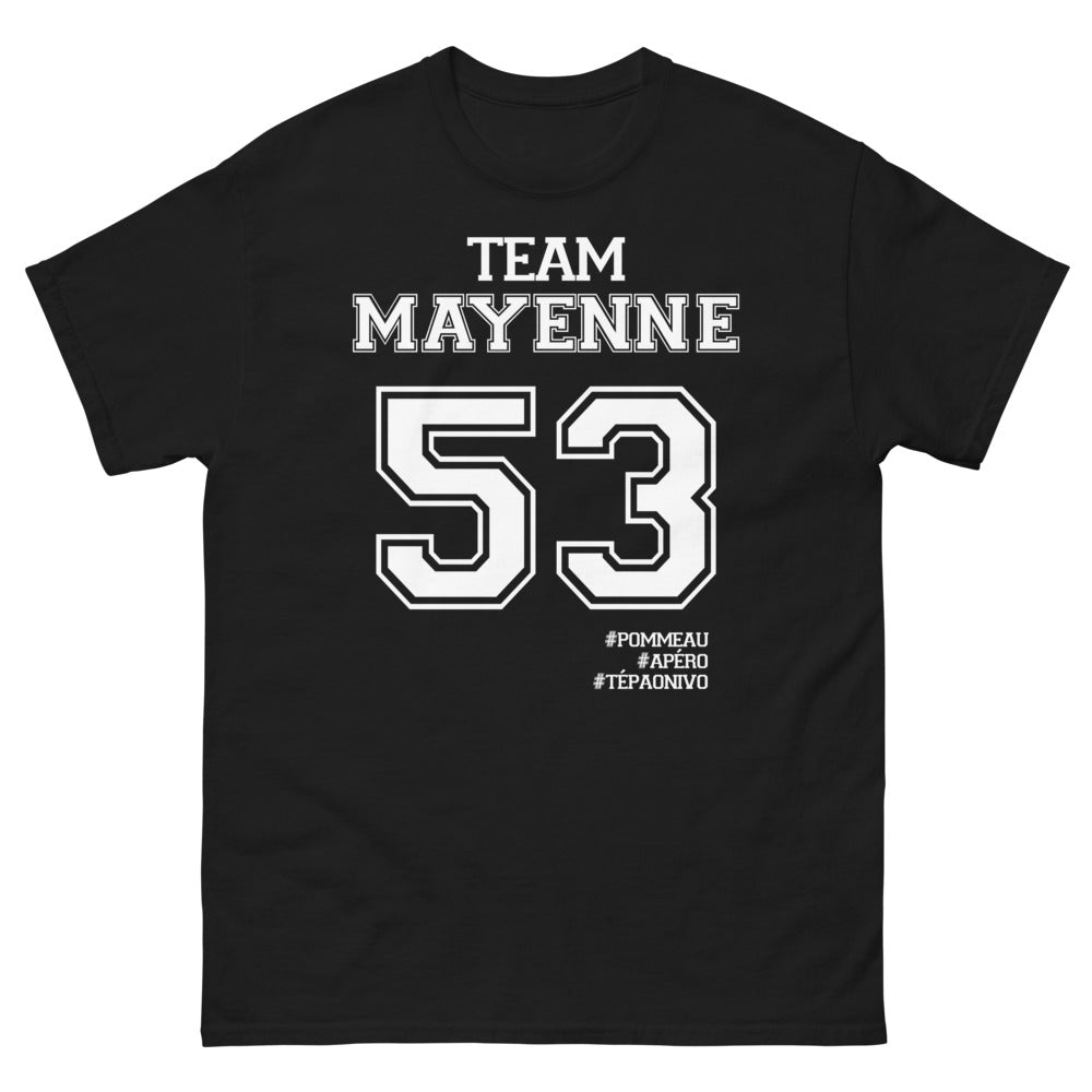 T-shirt Mayenne noir - Team Pommeau avec humour