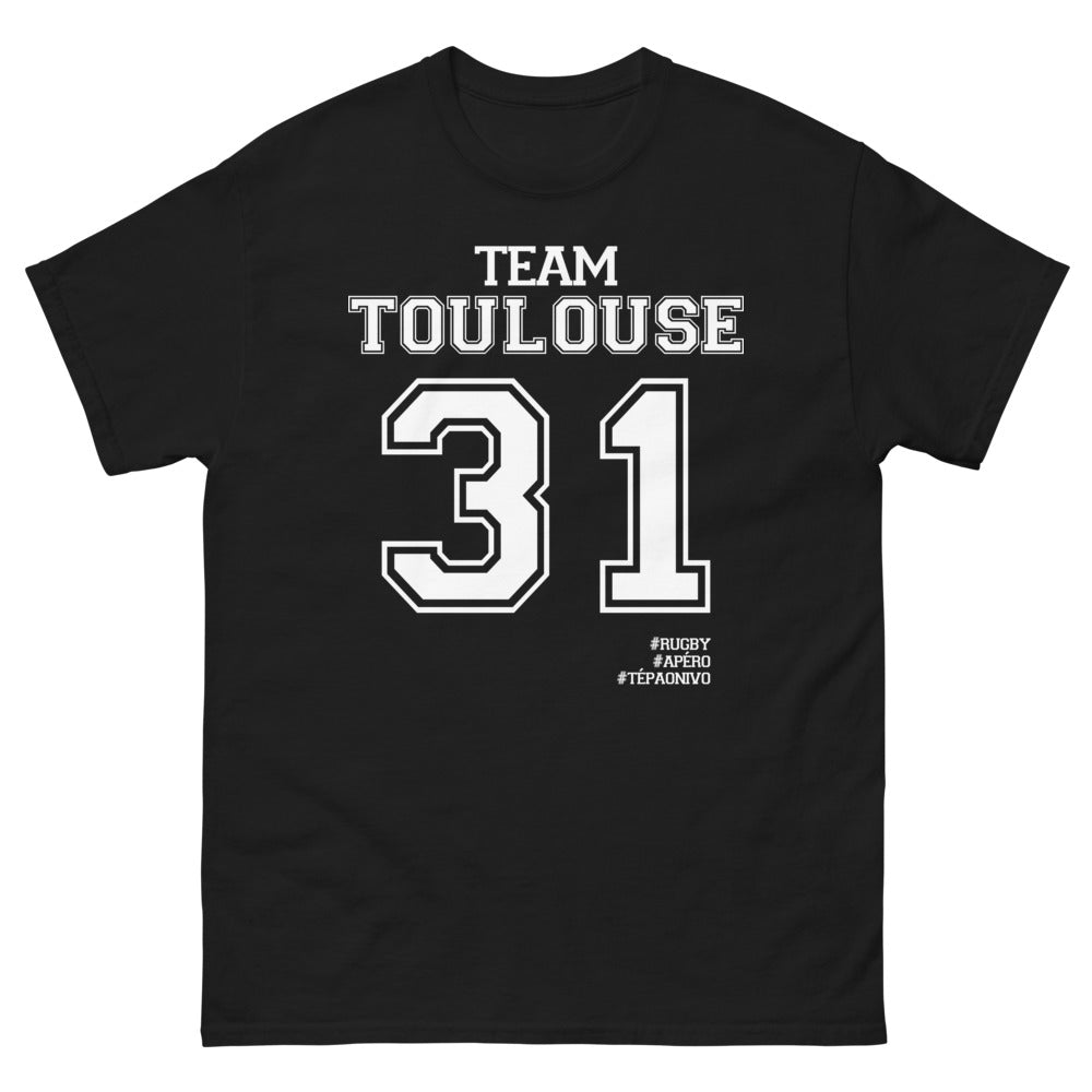 T-shirt Toulouse 31 Rugby noir - Apéro et passion