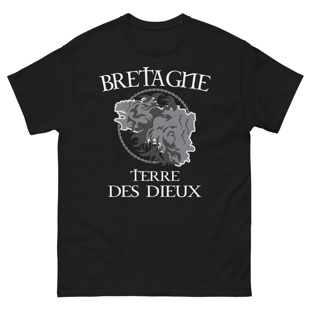T-shirt Bretagne noir - Terre des Dieux humoristique