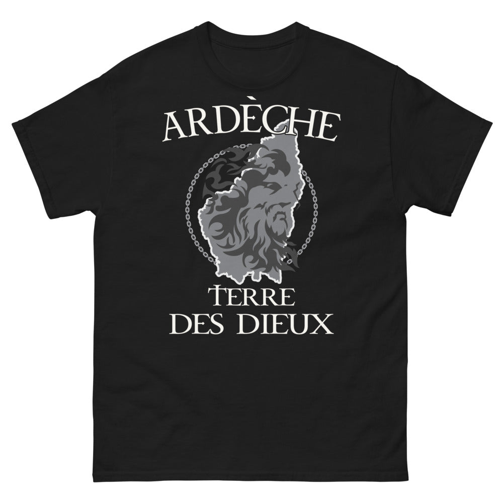 T-shirt Ardèche noir - La Terre des Dieux