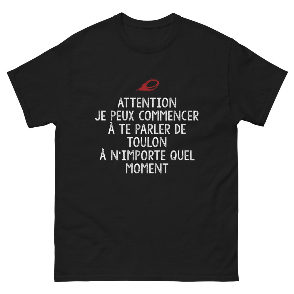 T-shirt Toulon noir - Commencer à Te Parler de Toulon à Tout Moment