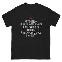 Thumbnail for T-shirt Toulon noir - Commencer à Te Parler de Toulon à Tout Moment