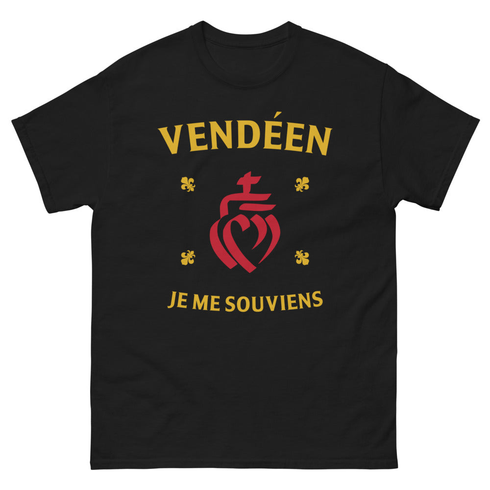 T-shirt Vendée noir - Je me souviens avec humour