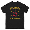 T-shirt Vendée noir - Je me souviens avec humour