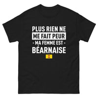 Thumbnail for T-shirt Béarnais noir - Rien ne me fait peur, ma femme est Béarnaise