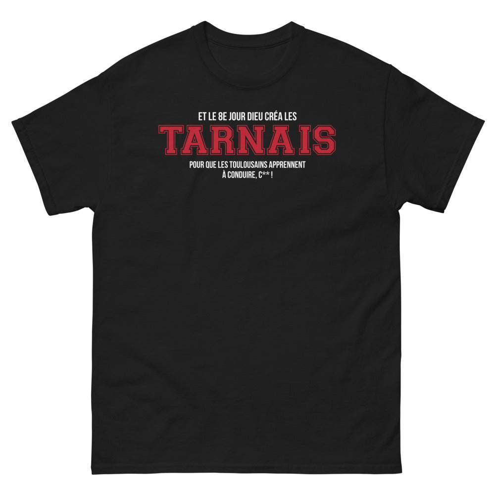T-shirt Tarn noir - Et le 8e jour Dieu créa les Tarnais