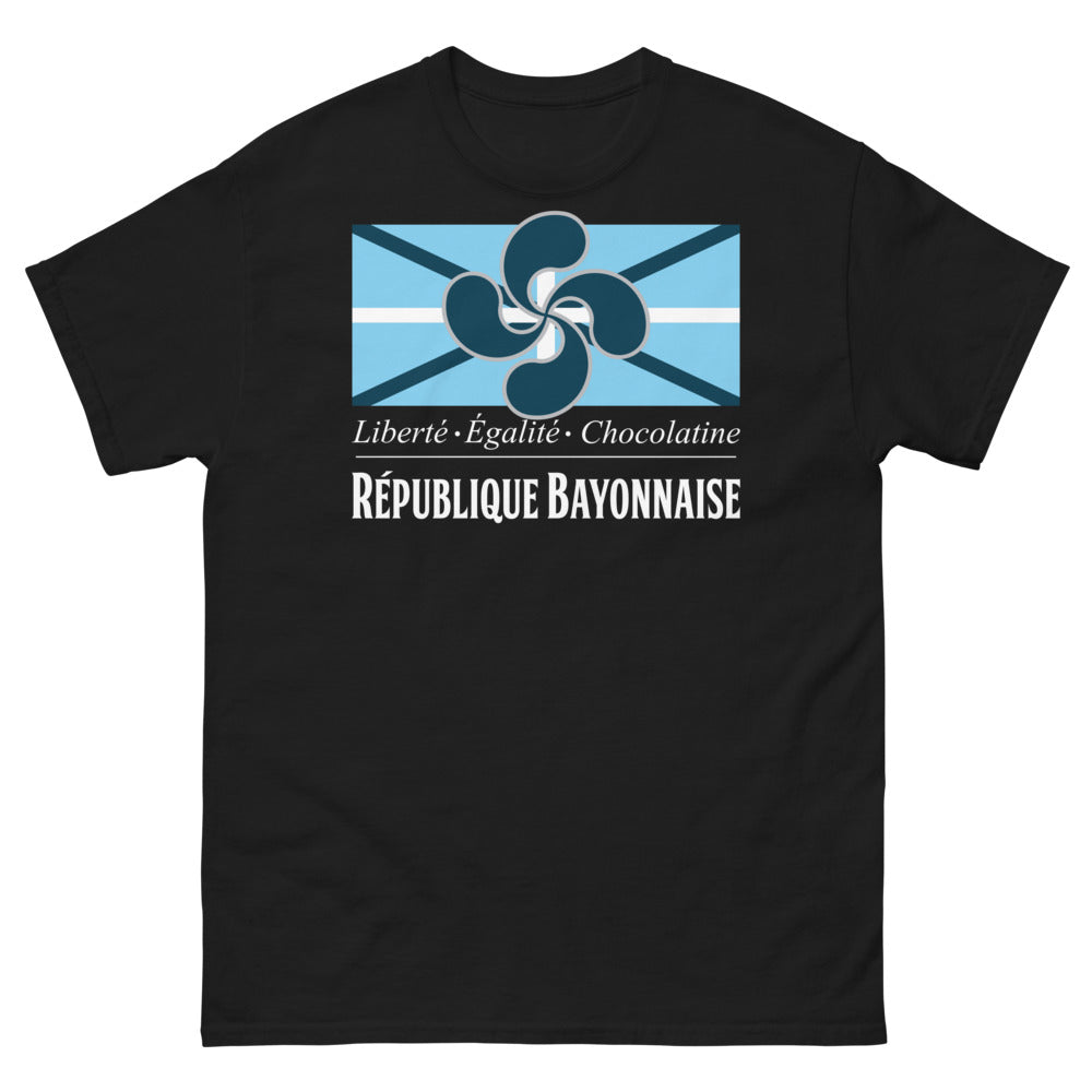 T-shirt Bayonne noir - Liberté, Égalité, Chocolatine