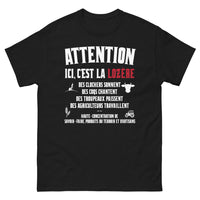 Thumbnail for T-shirt Lozère noir - Attention, Ici c'est la Lozère
