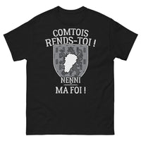 Thumbnail for T-shirt Comtois noir - Comtois, rends-toi, nenni ma foi !